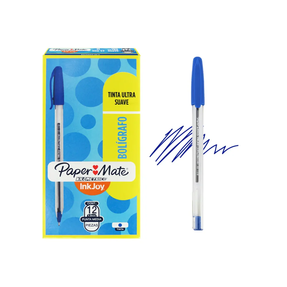 BOLÍGRAFO KILOMÉTRICO AZUL PAPERMATE