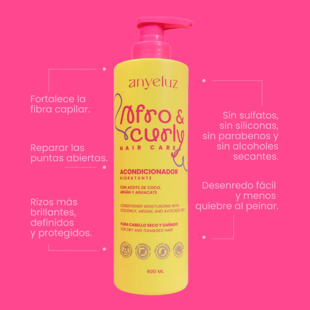 Acondicionador Hidratante Afro & Curly Anyeluz