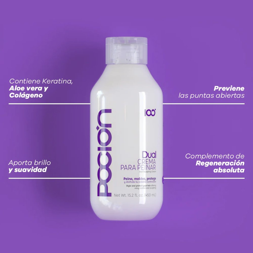 Crema Para Peinar Dual De Reparación La Poción