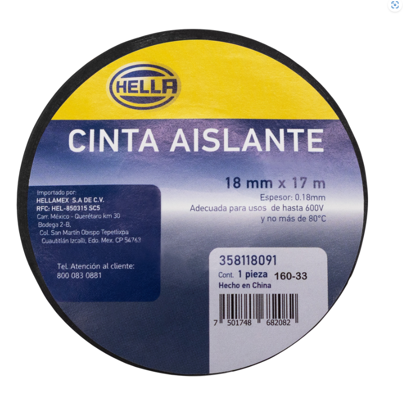 CINTA AISLANTE HELLA 0.18MM X 18MM X 17M