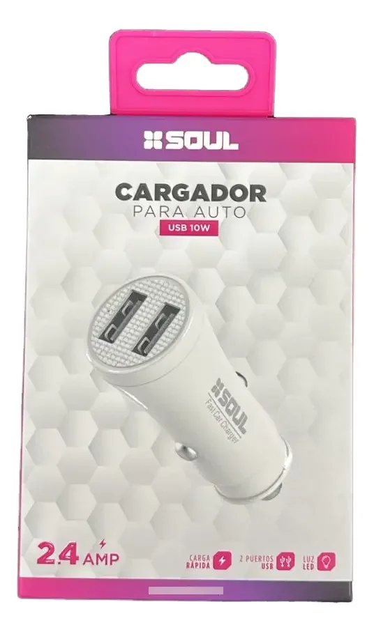 CARGADOR 12V SOUL 10W 2.4