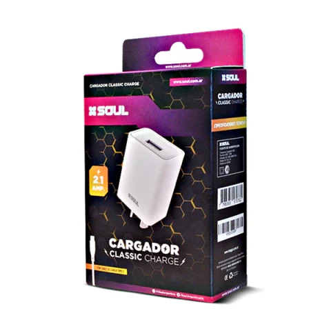 Cargador 220v Tipo C SOUL 2.4 A