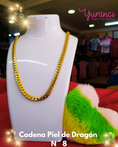 CADENA Y PULSERA PIEL DRAGON