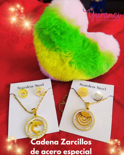 CADENA Y ZARCILLO DE ACERO ESPECIAL