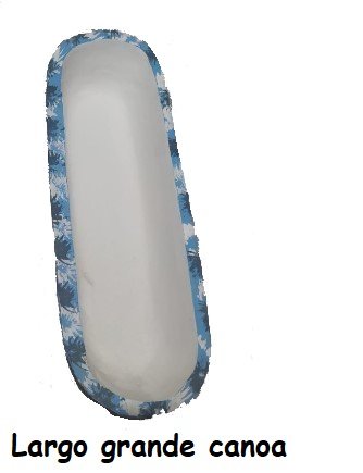 Largo grande canoa Comedero de cemento 37x12cm