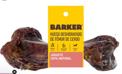 FEMUR AHUMADO BARKER HUESO CERDO DESHIDRATADO