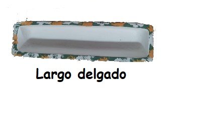 Largo delgado Comedero de cemento 27x7cm
