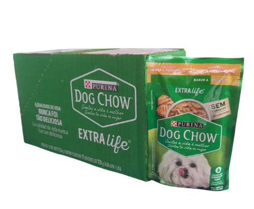 Dog chow pouch Pollo adulto Minis y Pequeños 15undx100gr