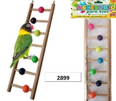 Juguete Colgante De Madera Para Periquito Agapornis Ninfas 2899
