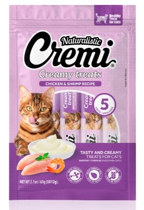Cremi Creamy Treats Receta De pollo y camarones 60gr