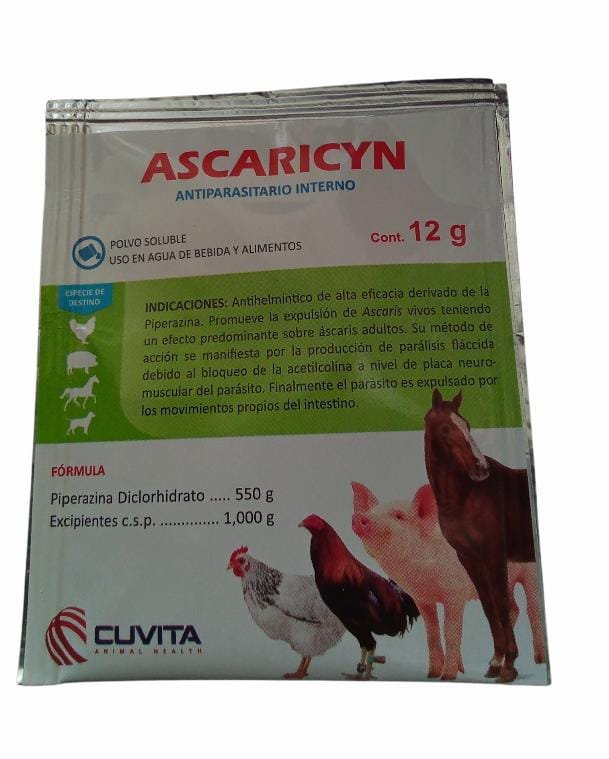 Ascaricyn antiparasitario interno 12gr - Cuvita