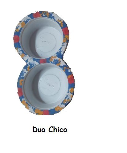 Duo chico Comedero de cemento 12x6cm