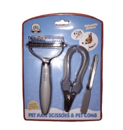 Desmotador kit x3 pet comb PP329