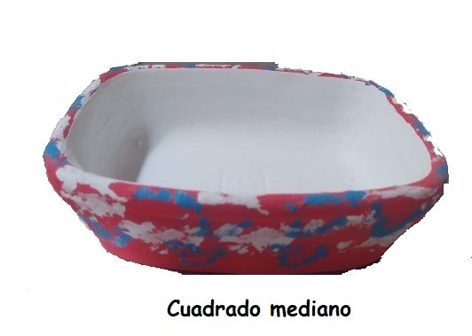 Cuadrado medio Comedero de cemento 20x14.5cm