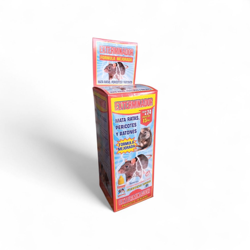 exterminador para roedores 24undx15ml - liquido