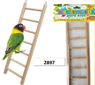 Juguete Colgante De Madera Para Periquito Agapornis Ninfas 2897