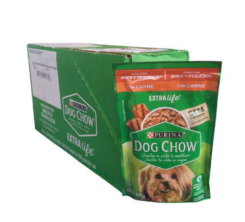 Dog chow pouch carne adulto Minis y Pequeños 15undx100gr
