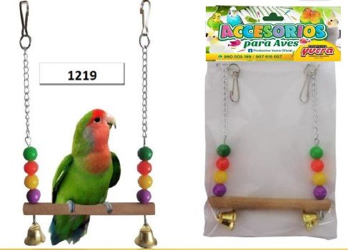 Juguete Colgante De Madera Para Periquito Agapornis Ninfas 1219