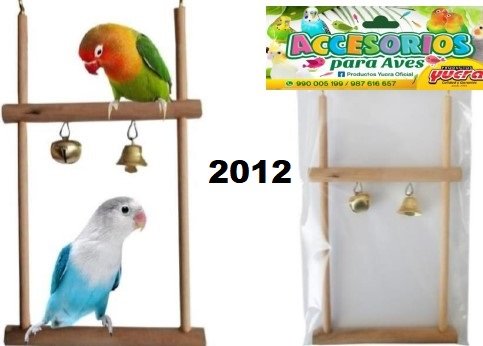 Juguete Colgante De Madera Para Periquito Agapornis Ninfas 2012