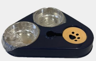 dispensador de agua y comida (Plato doble triangulo)
