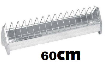 Comedero metal con rejilla 60cm
