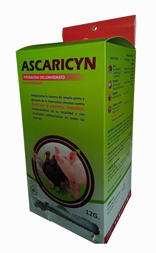 Ascaricyn antiparasitario interno 12grX50und - Cuvita