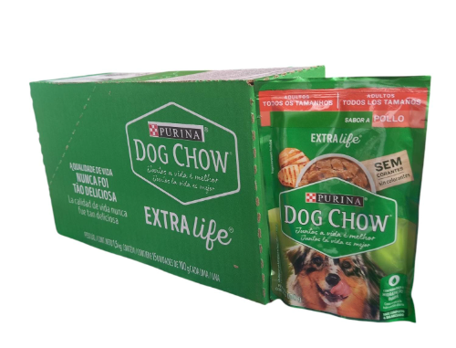 Dog chow pouch Pollo adulto Todo los tamaños 15undx100gr