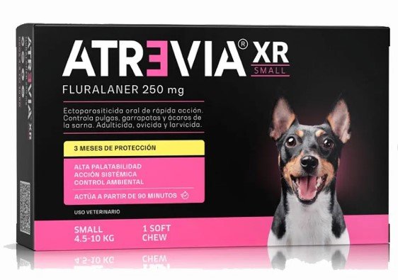 Atrevia XR Small 250mg 4.5 -10 kg (3 meses) Antipulgas Para Perro