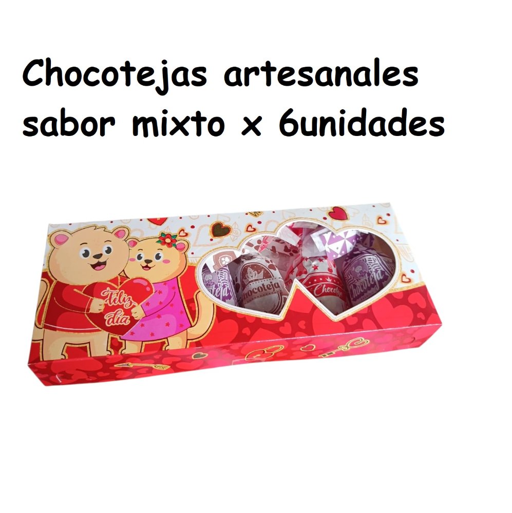 Chocotejas artesanales sabor mixto x 6unidades