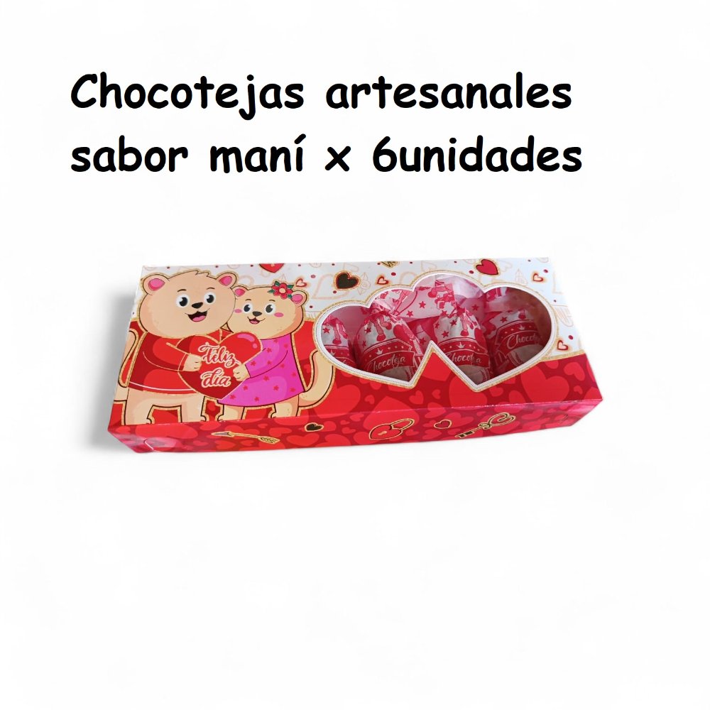 Chocotejas artesanales sabor maní x 6unidades