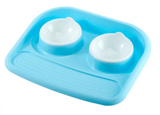 Comedero Doble agua y comida 2 en 1 de Plástico - P2007