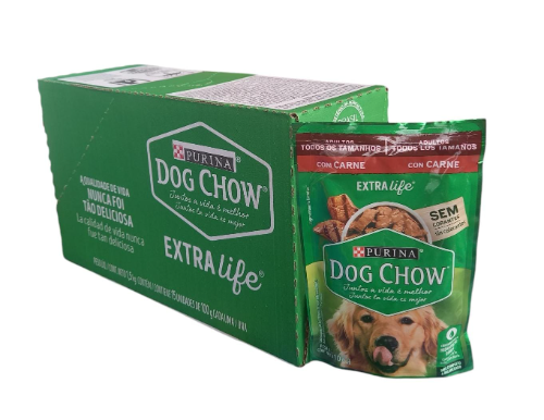 Dog Chow pouch carne adulto todo los tamaños 15undx100gr