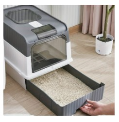 Arenero doble puerta con bandeja removible JJ3500765 52x40x38cm