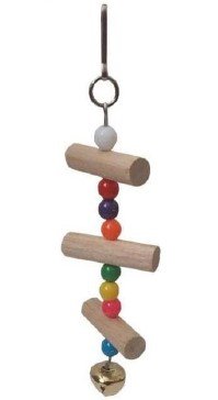 Juguete Colgante De Madera Para Periquito Agapornis Ninfas 1361