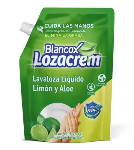 Lavaloza liquido lozacrem (limón) x720ml