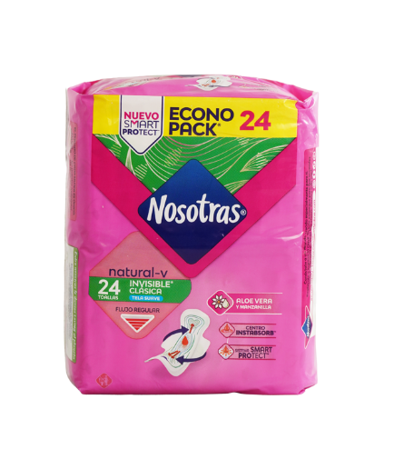 Toallas Nosotras invisible clásica x24
