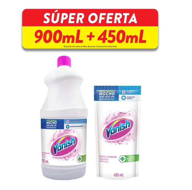 Oferta Vanish Ropa Blanca 900 + 450 ml