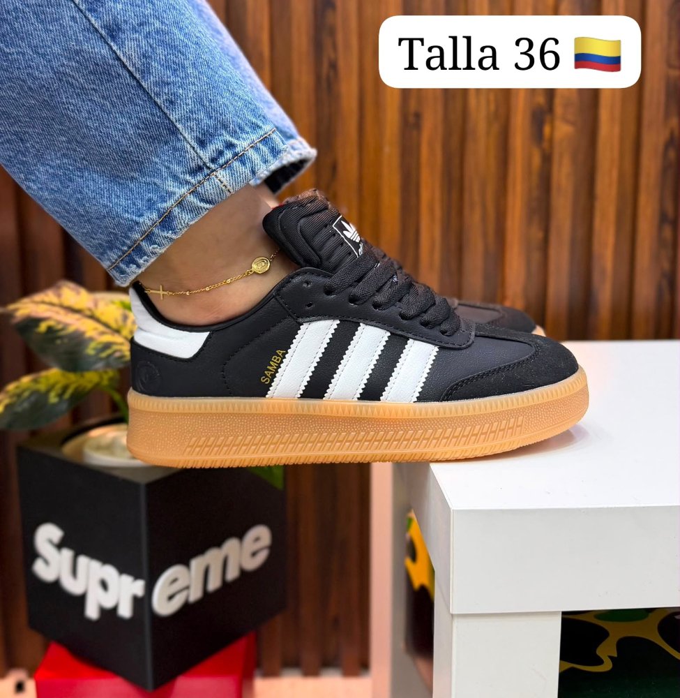 ADIDAS SAMBA OG - Dama "Black/White/Gum"