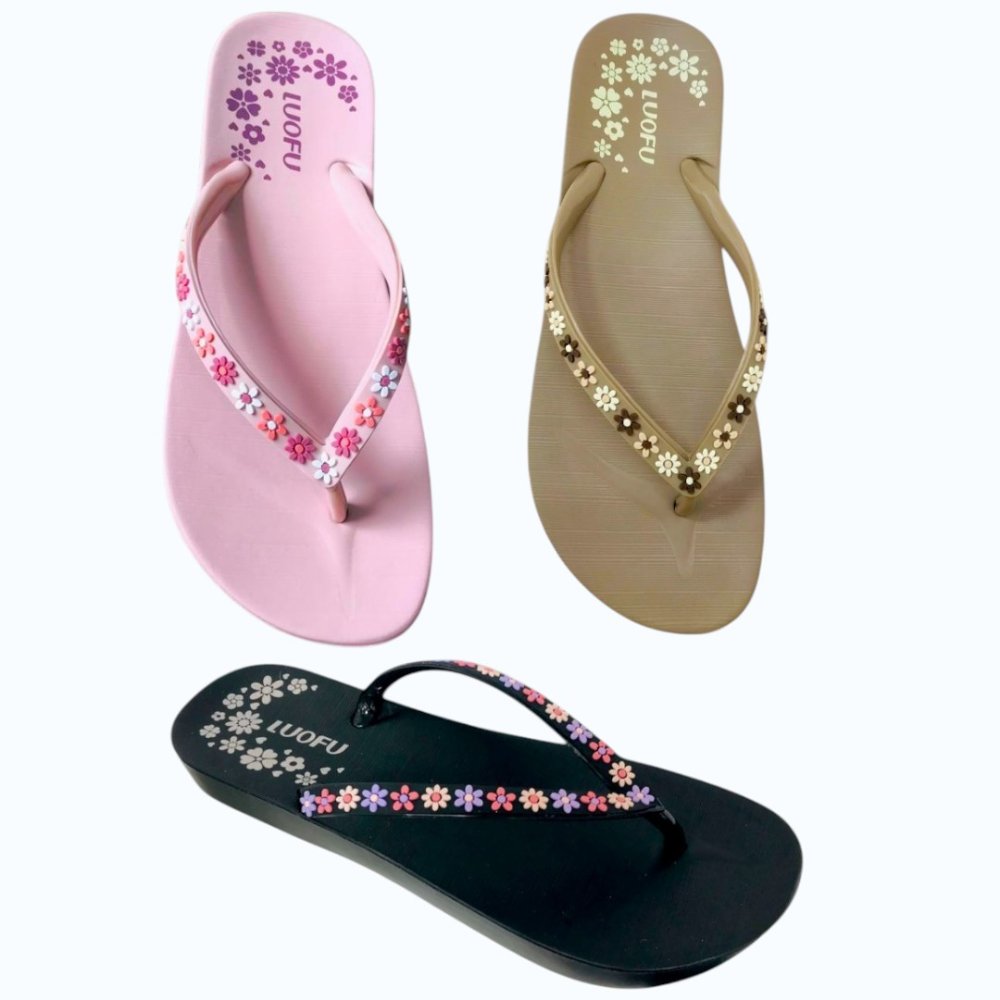 SANDALIA LUOFU FLORES 7140 MUJER