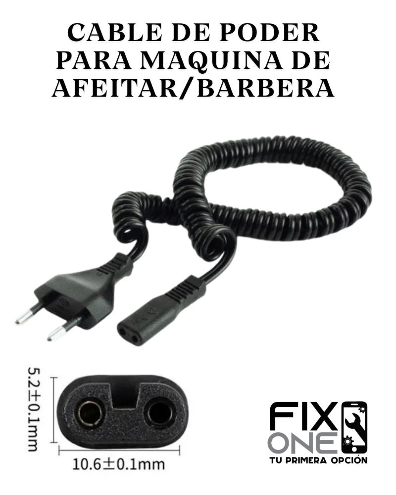 cable de poder para maquina de afeitar/barbera