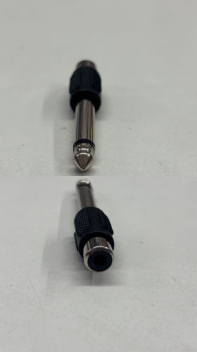 Adaptador  1 RCA a  Plug 6,5 mm Mono