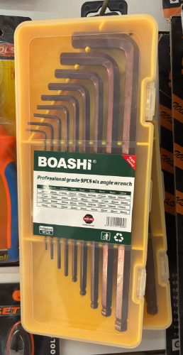 Caja llave allen grande  Boashi 9 piezas