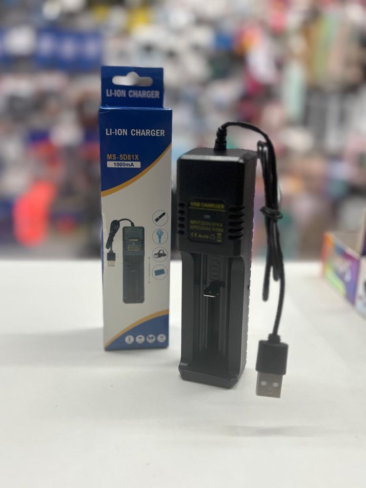 Cargador de pilas de litio x1 a USB 18650