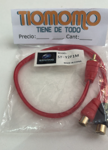 Adaptador 2 RCA hembra 1 RCA macho