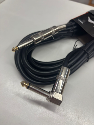 Cable de audio plug 6,5mm mono a plug 6,5mm 90° mono. 6 metros. Vapex
