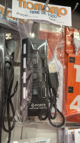 Hub USB x4 con tecla individual