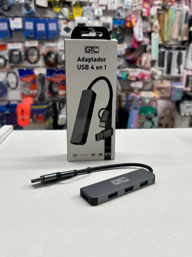 Hub TIpo c con adaptador a USB x4 USB GTC