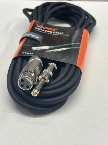 Cable de microfono canon hembra a 6,5 mm. 6 metros. Vapex