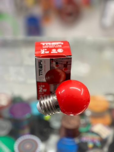 Foco 2w rojo para guirnalda