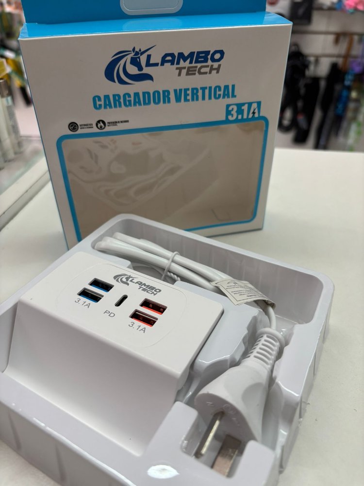 Cargador vertical multiple USB 3.1A Lambo Tech